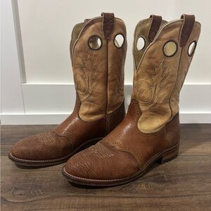 Boulet Men's Bullhide Saddle Round Toe Boot Sz 12E